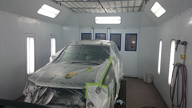 pettijohn collision center - bethany mo auto repair - inside paint booth